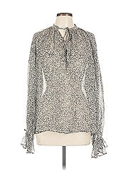Anine Bing Long Sleeve Silk Top