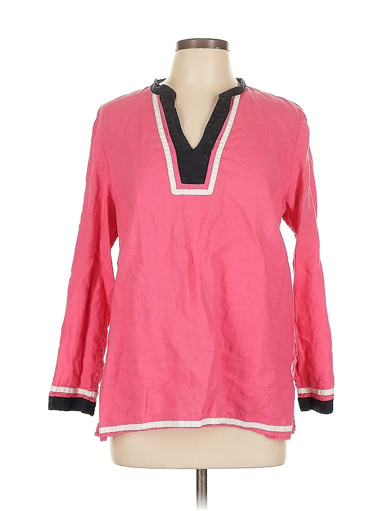 Pre-owned Talbots Long Sleeve Blouse In Pink