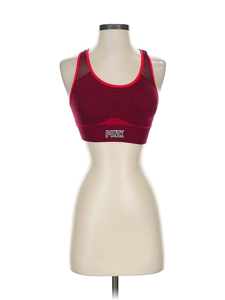 Pre-owned Victoria's Secret Pink Sports Bra In Burgundy