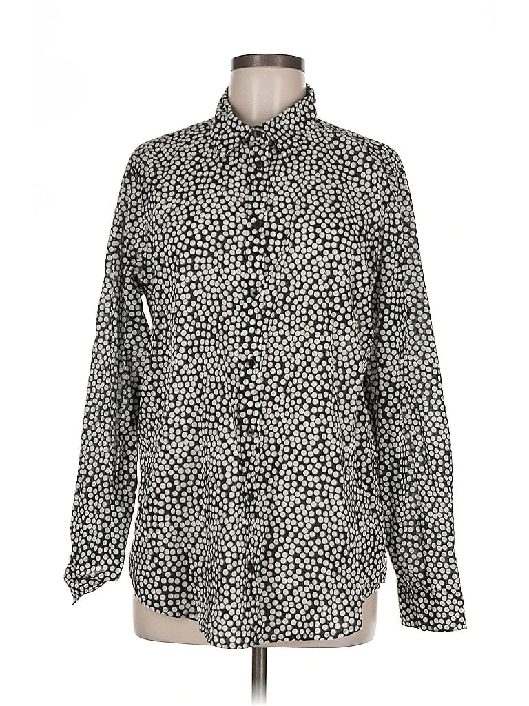 Pre-owned United Colors Of Benetton Long Sleeve Button Down Shirt In Black