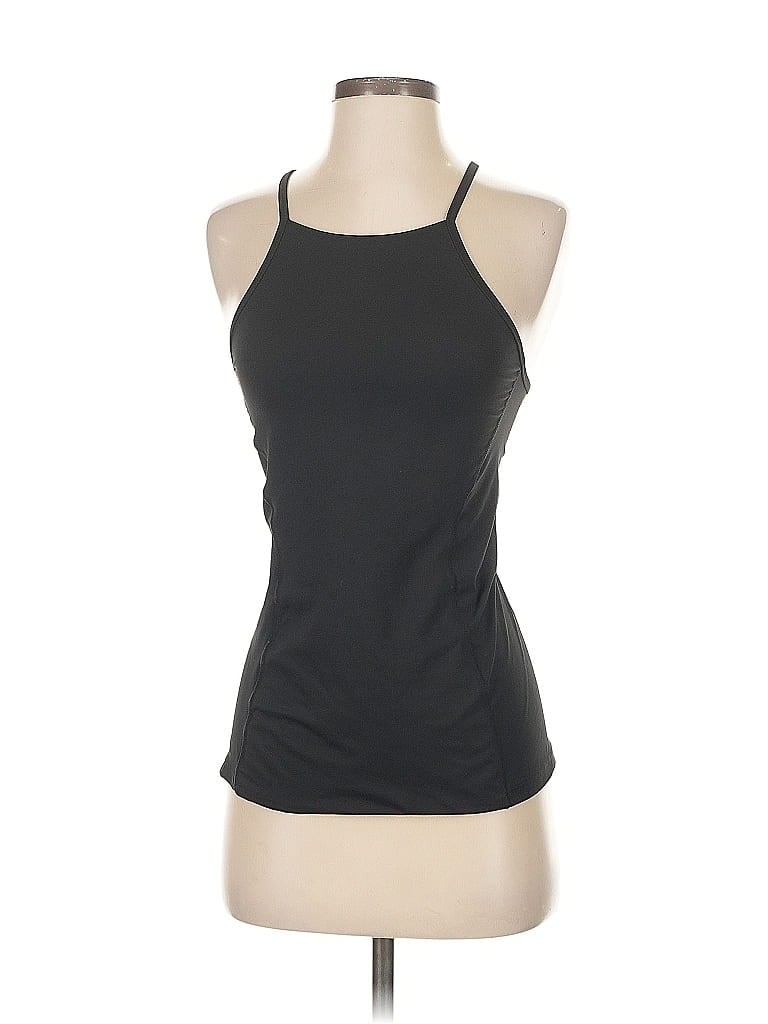 Pre-owned Asos Design Tank Top Black Solid Pattern Halter Neckline Tops