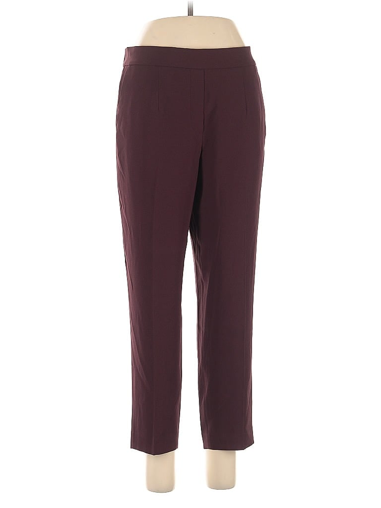 Pre-owned Babaton Casual Pants In Burgundy