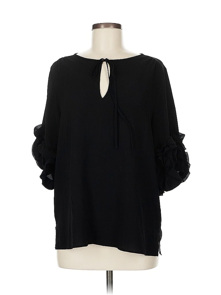Pre-owned Vince Camuto 3/4 Sleeve Blouse In Black