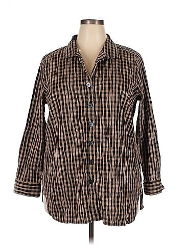 Foxcroft 3/4 Sleeve Button-Down Shirt (view 1)