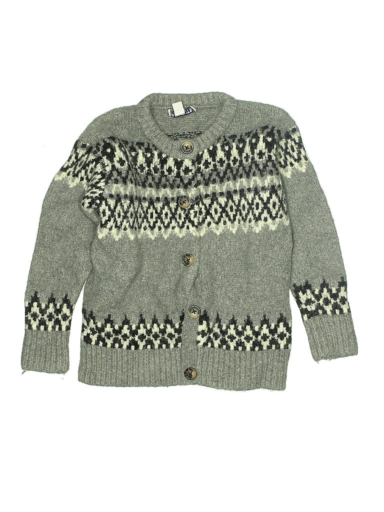 Pre-owned Crewcuts Kids' Cardigan Sweater In Gray