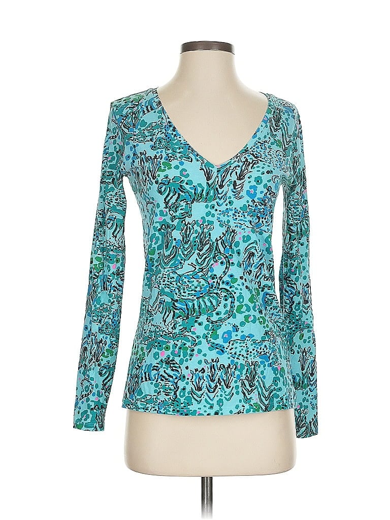 Pre-owned Lilly Pulitzer Long Sleeve T-shirt In Blue