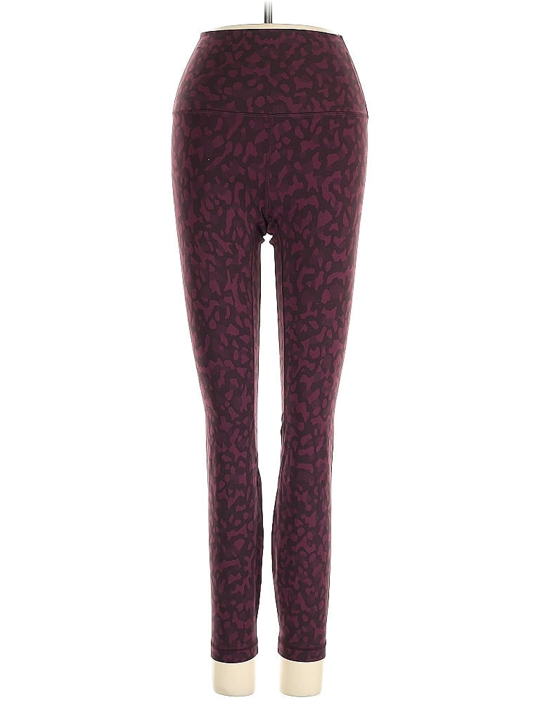 Pre-owned Lululemon Athletica Active Pants In Burgundy