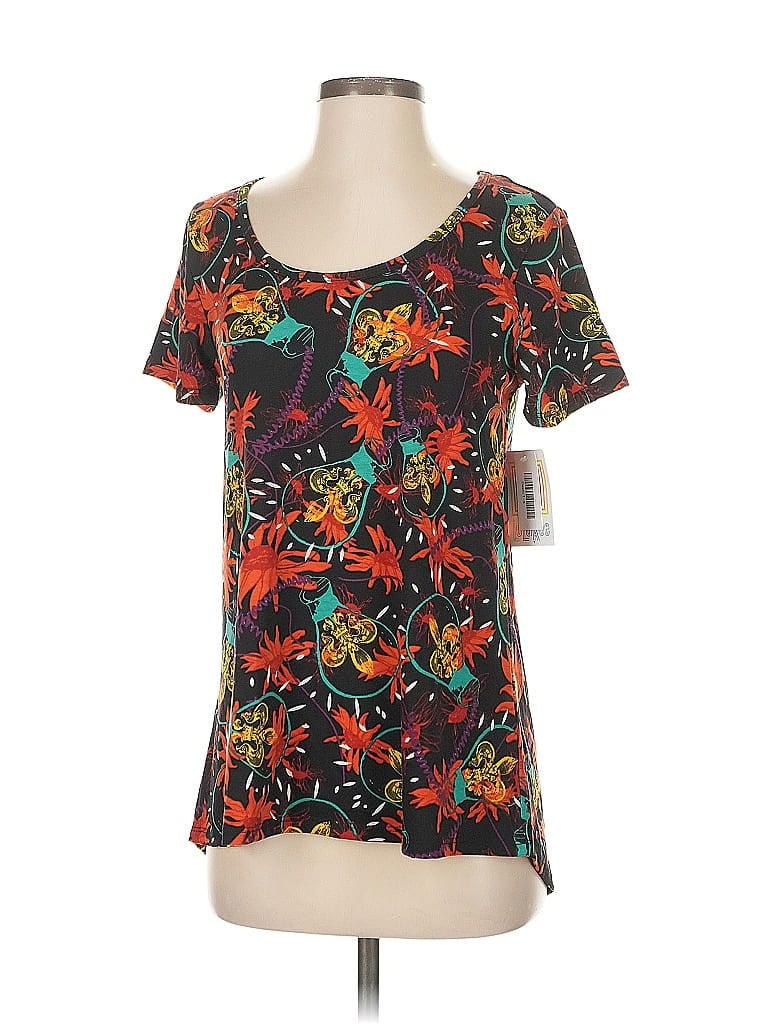 Pre-owned Lularoe Short Sleeve T-shirt In Black