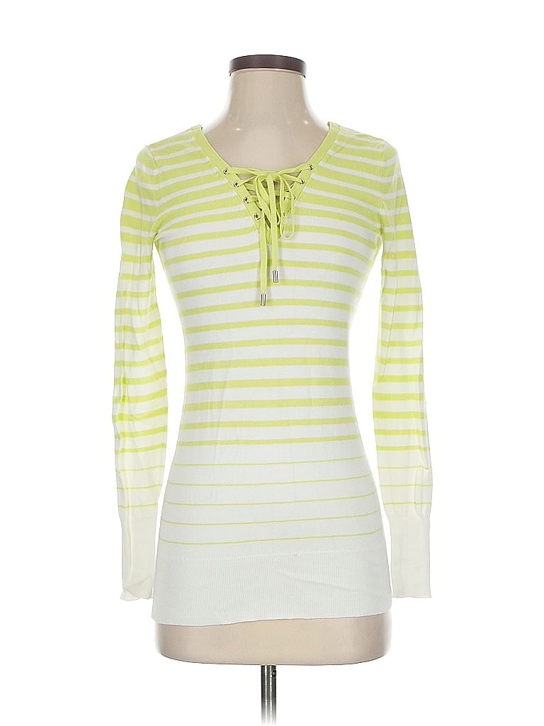 Pre-owned Caché Pullover Sweater In Yellow