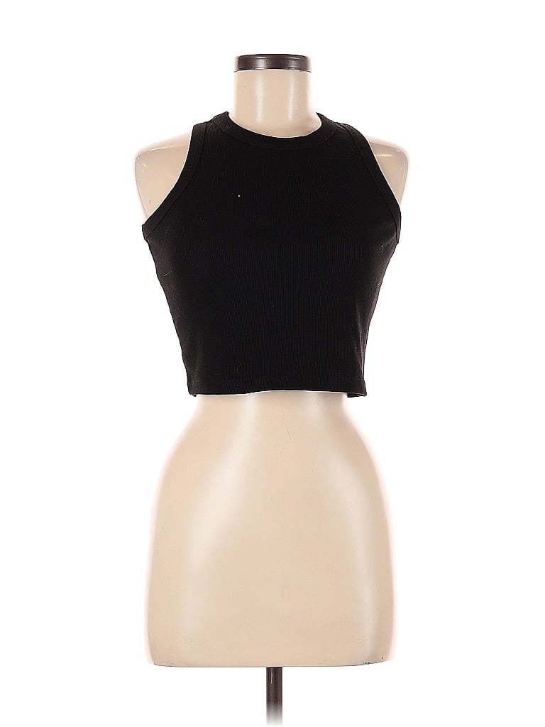 Pre-owned Unbranded Tank Top Black Halter Neckline Tops