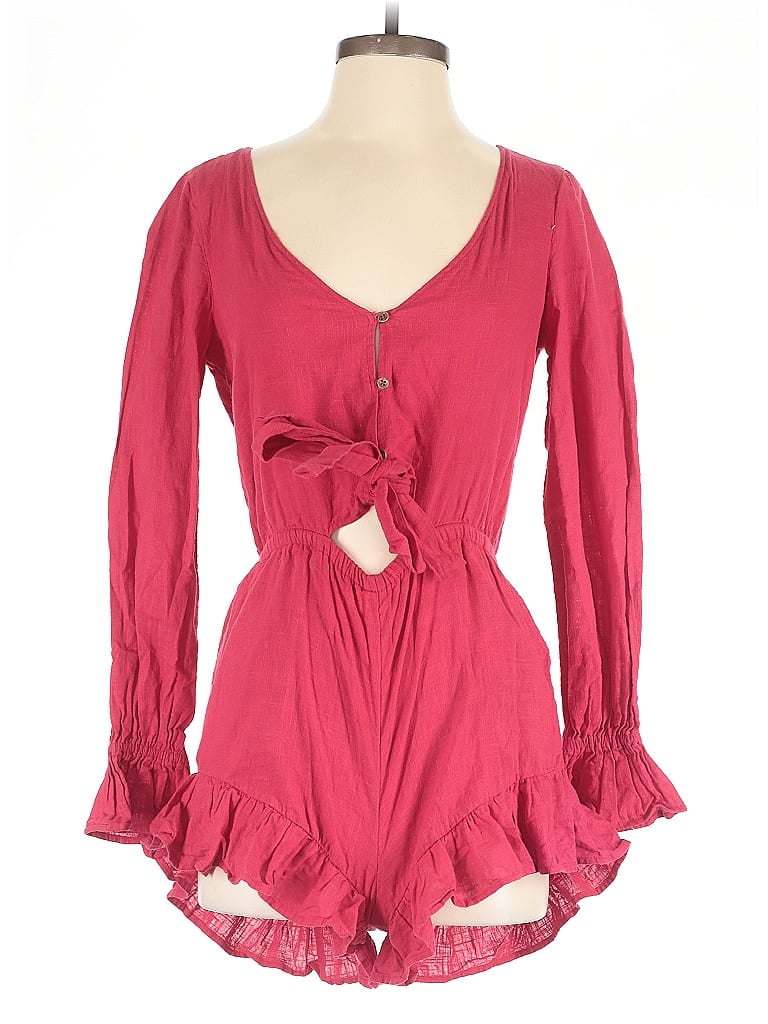 Pre-owned Billabong Romper In Burgundy