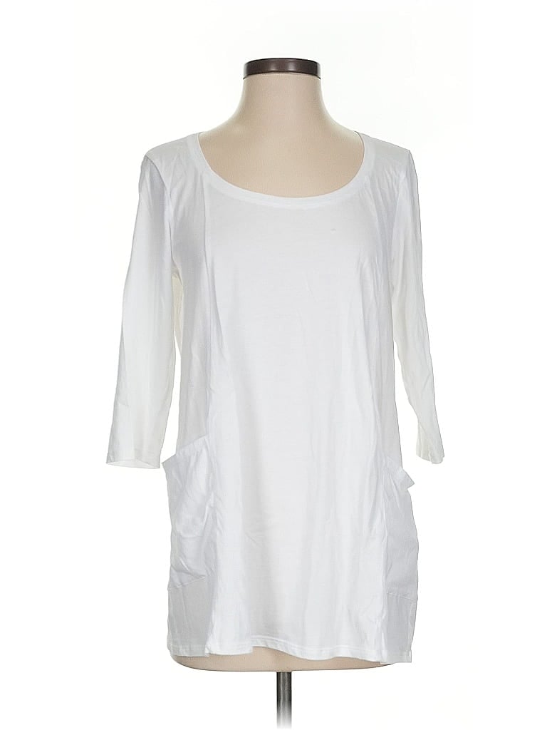 Pre-owned Purejill 3/4 Sleeve T-shirt In White