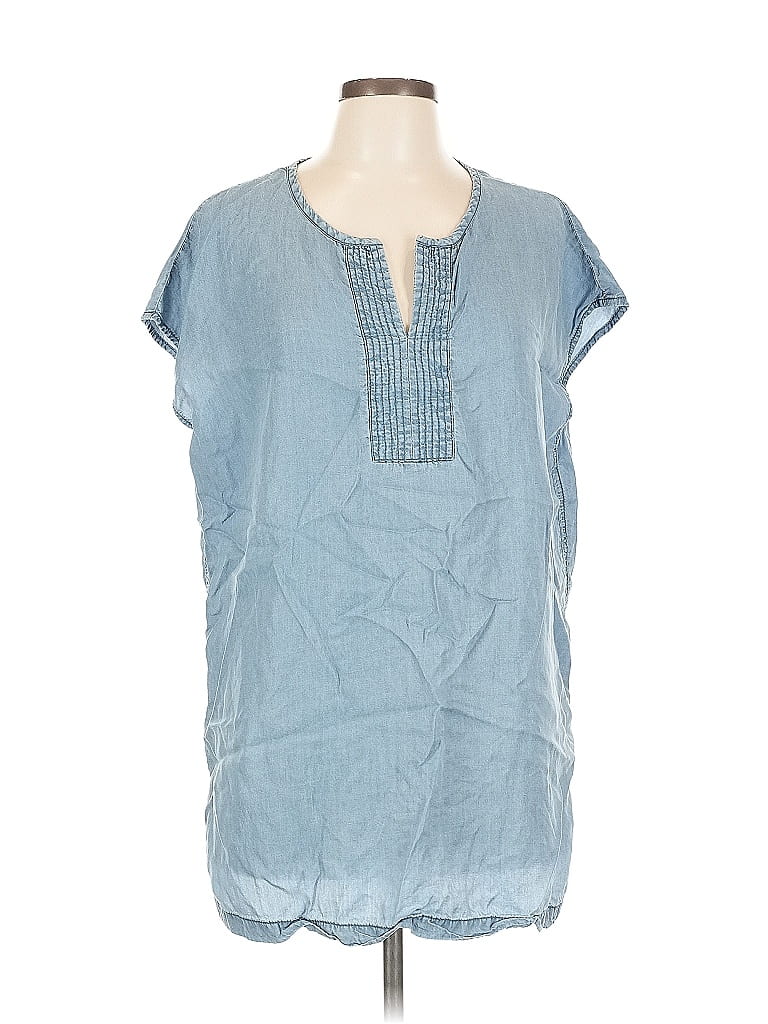 AVA & VIV Pre-owned Short Sleeve Blouse In Blue