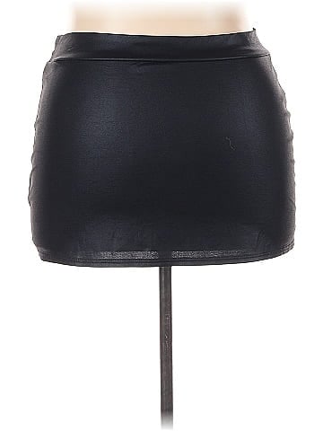 Kate Kasin Faux Leather Skirt (view 2)