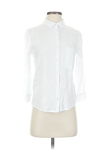 Pull&Bear 3/4 Sleeve Button-Down Shirt (view 1)