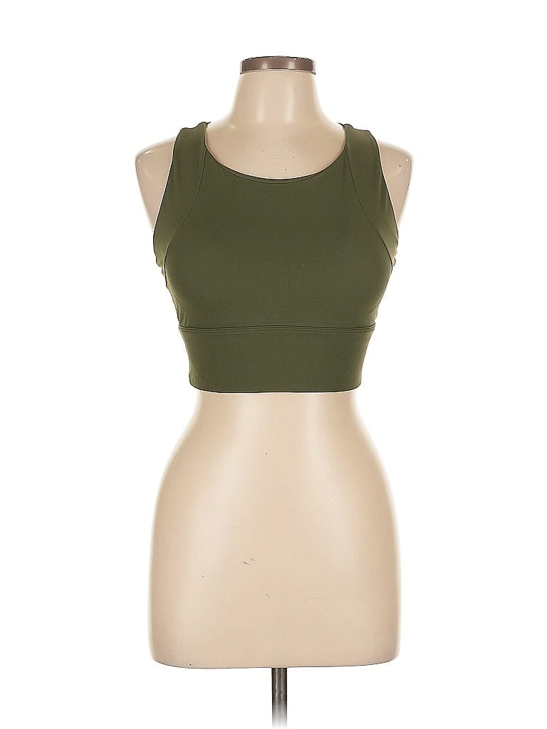Pre-owned Unbranded Tank Top Green Halter Neckline Tops