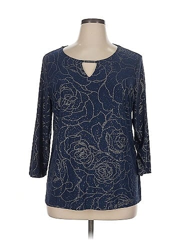 JM Collection 3/4 Sleeve Top (view 1)