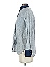 J.Crew 100% Cotton Chevron-herringbone Blue Long Sleeve Button-Down Shirt Size 0 - photo 5