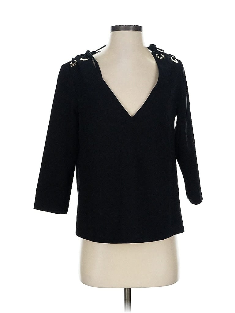 Pre-owned Ba&sh 3/4 Sleeve Top Black Open Neckline Tops