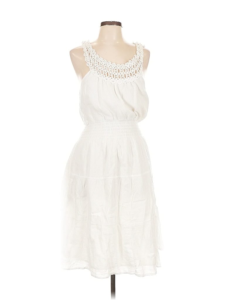 Pre-owned Mlle Gabrielle Sleeveless Top Ivory Halter Neckline Tops In White