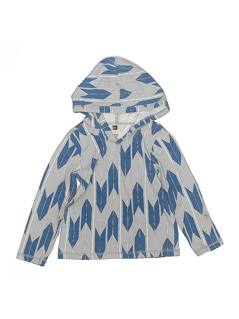 Click to view more detailed imagery on our partner's website Pre-owned Tea Kids' Poncho In Blue