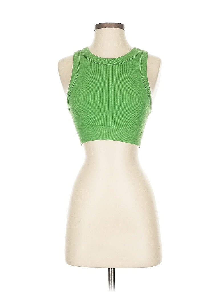Pre-owned Offline By Aerie Tank Top Green Strapless Neckline Tops