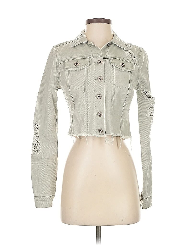 Pre-owned Jessica Simpson Denim Jacket In Green