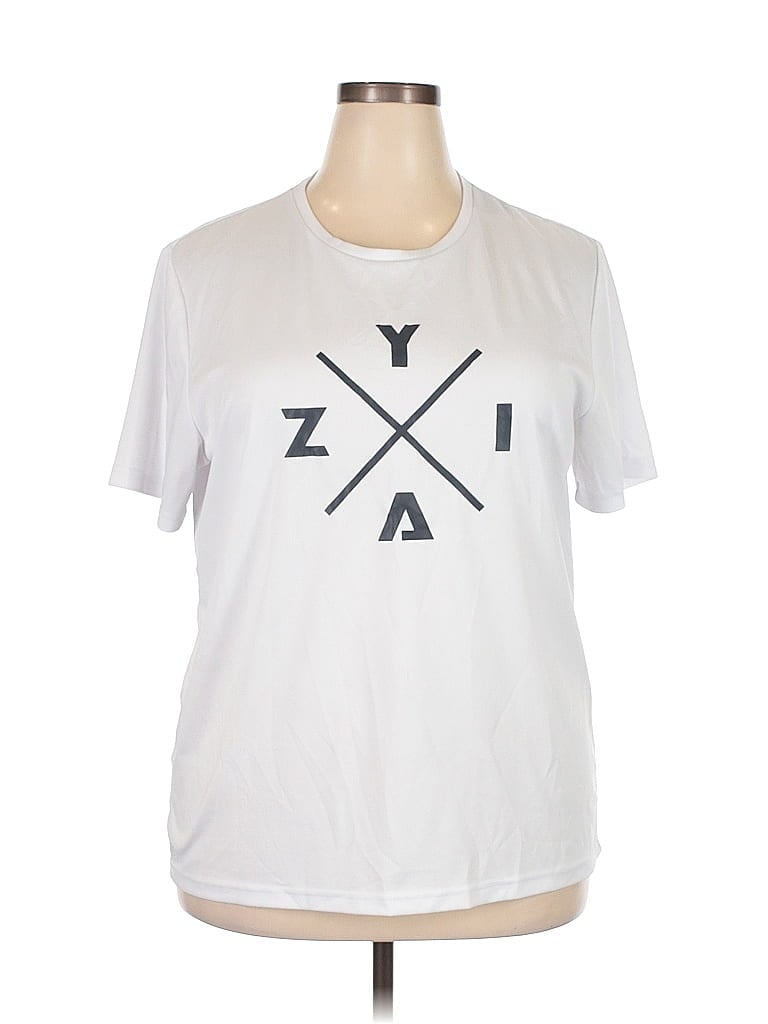 Click to view more detailed imagery on our partner's website Pre-owned Zyia Active Short Sleeve T-shirt In White