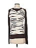 Barneys New York Animal Print Brown Pullover Sweater Size XS - photo 1