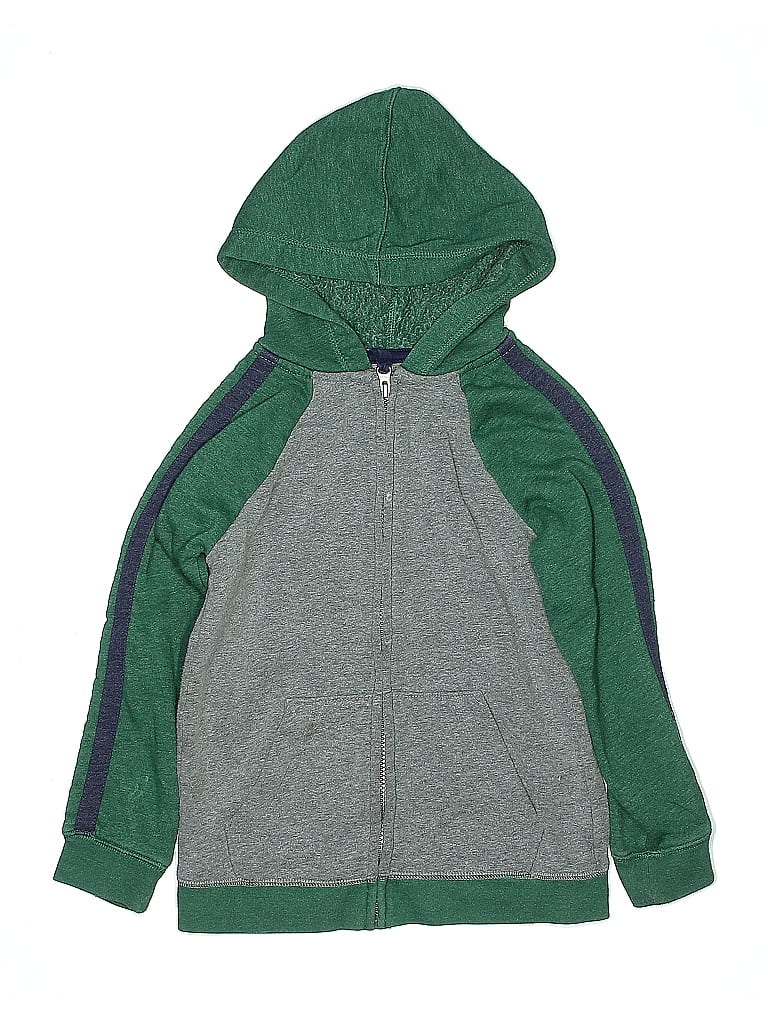 Pre-owned Cat & Jack Kids' Zip Up Hoodie In Green