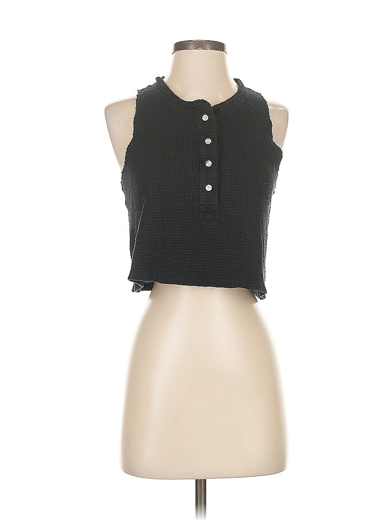 Pre-owned Aerie Tank Top Black Halter Neckline Tops