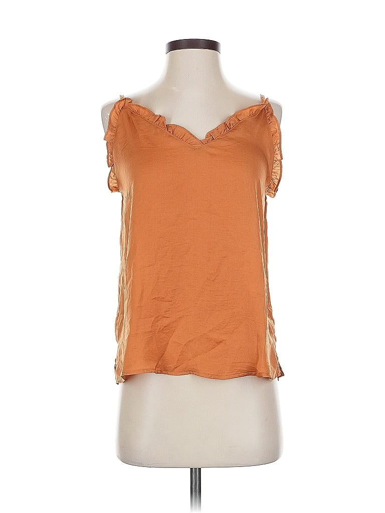 Assorted Brands Short Sleeve Top Orange Cold Shoulder Neckline Tops