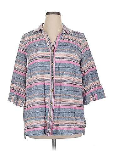 Foxcroft 3/4 Sleeve Button-Down Shirt (view 1)