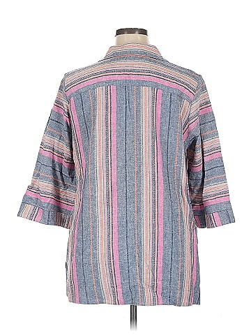 Foxcroft 3/4 Sleeve Button-Down Shirt (view 2)