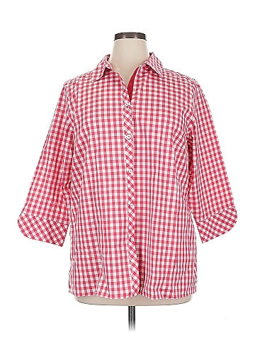 Foxcroft 3/4 Sleeve Button-Down Shirt (view 1)