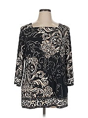 Jm Collection 3/4 Sleeve T Shirt