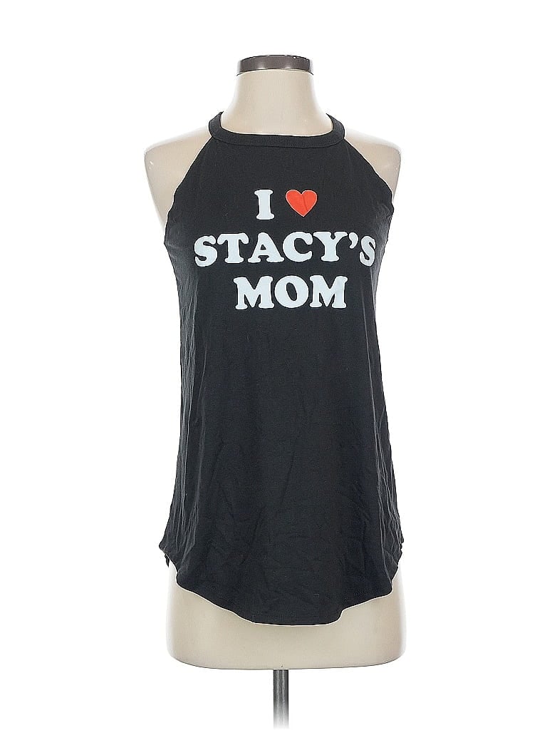 Pre-owned Assorted Brands Tank Top Black Halter Neckline Tops