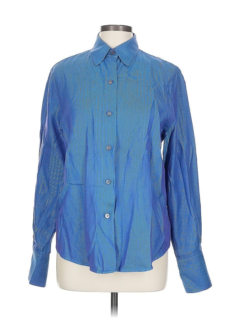 LINDA ALLARD ELLEN TRACY Pre-owned Long Sleeve Blouse In Blue