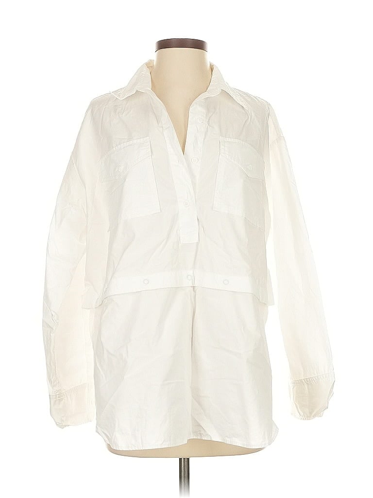 Pre-owned Assorted Brands 3/4 Sleeve Blouse In White