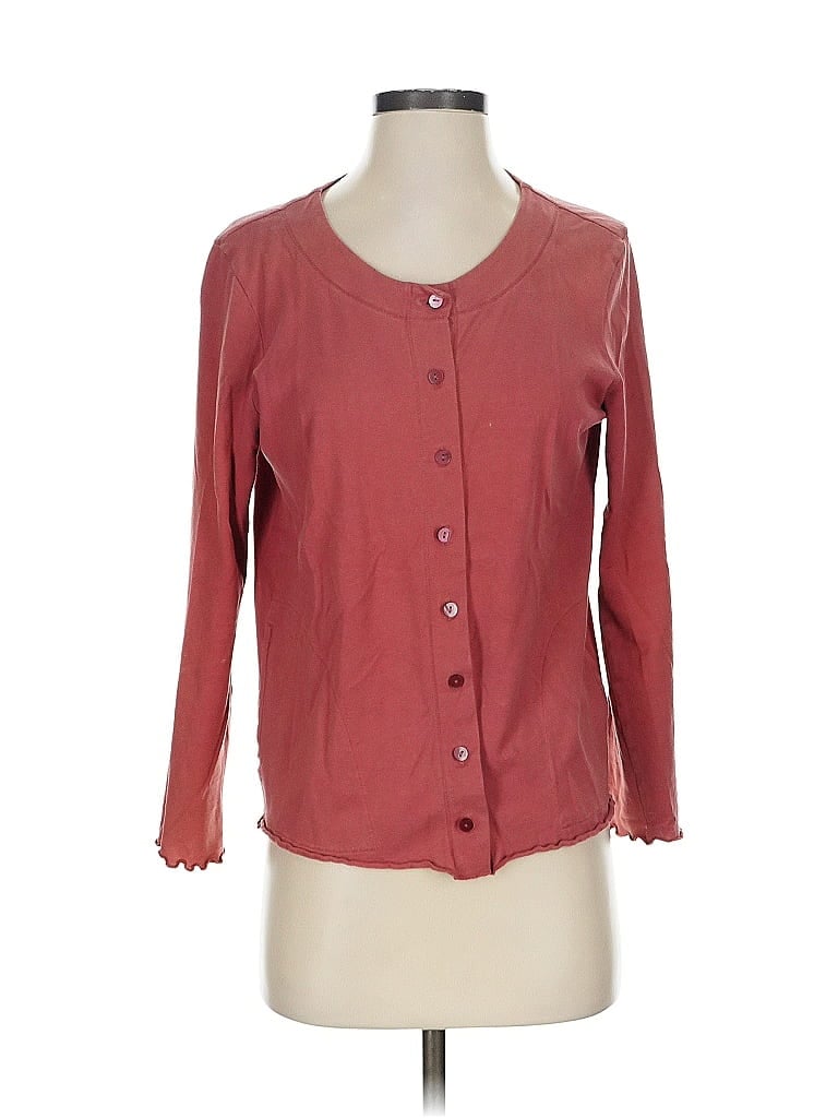 Pre-owned Jjill Cardigan Sweater In Burgundy