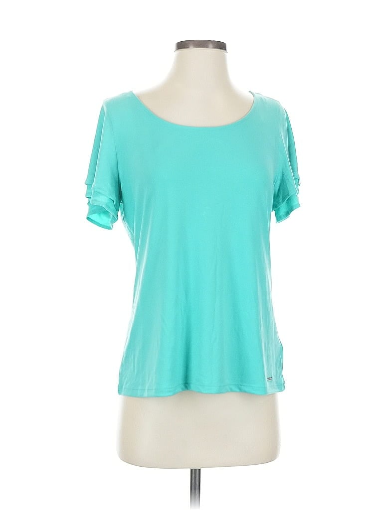 Pre-owned Tahari Short Sleeve T-shirt In Green