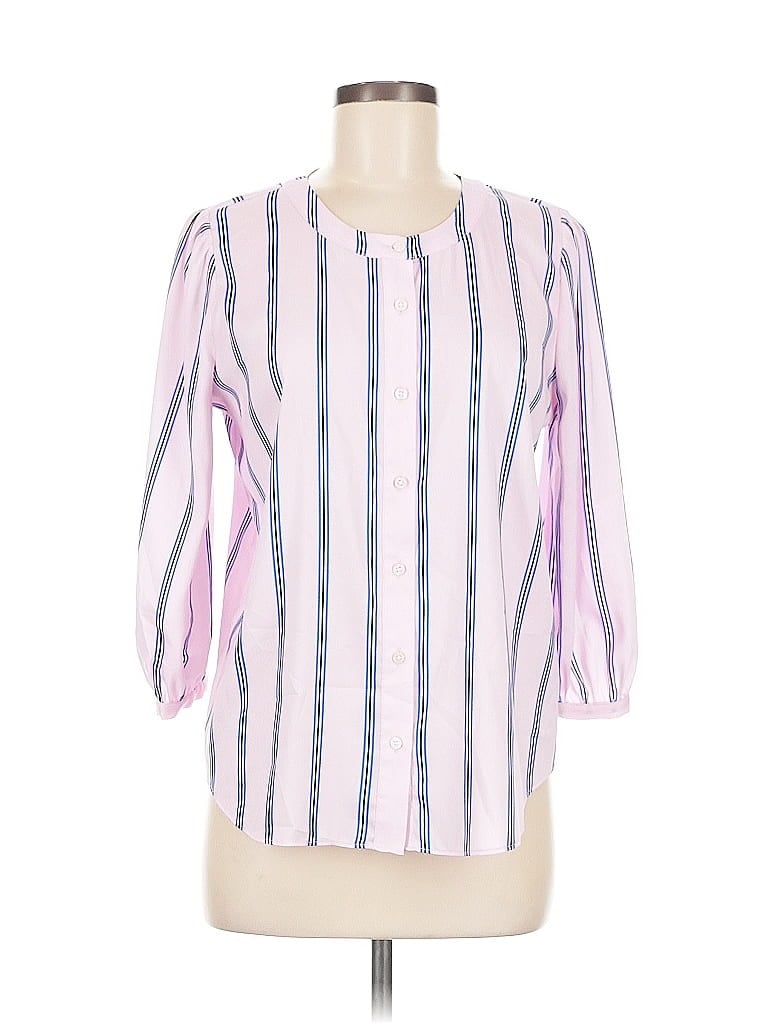 Click to view more detailed imagery on our partner's website Pre-owned Ann Taylor 3/4 Sleeve Blouse In Pink