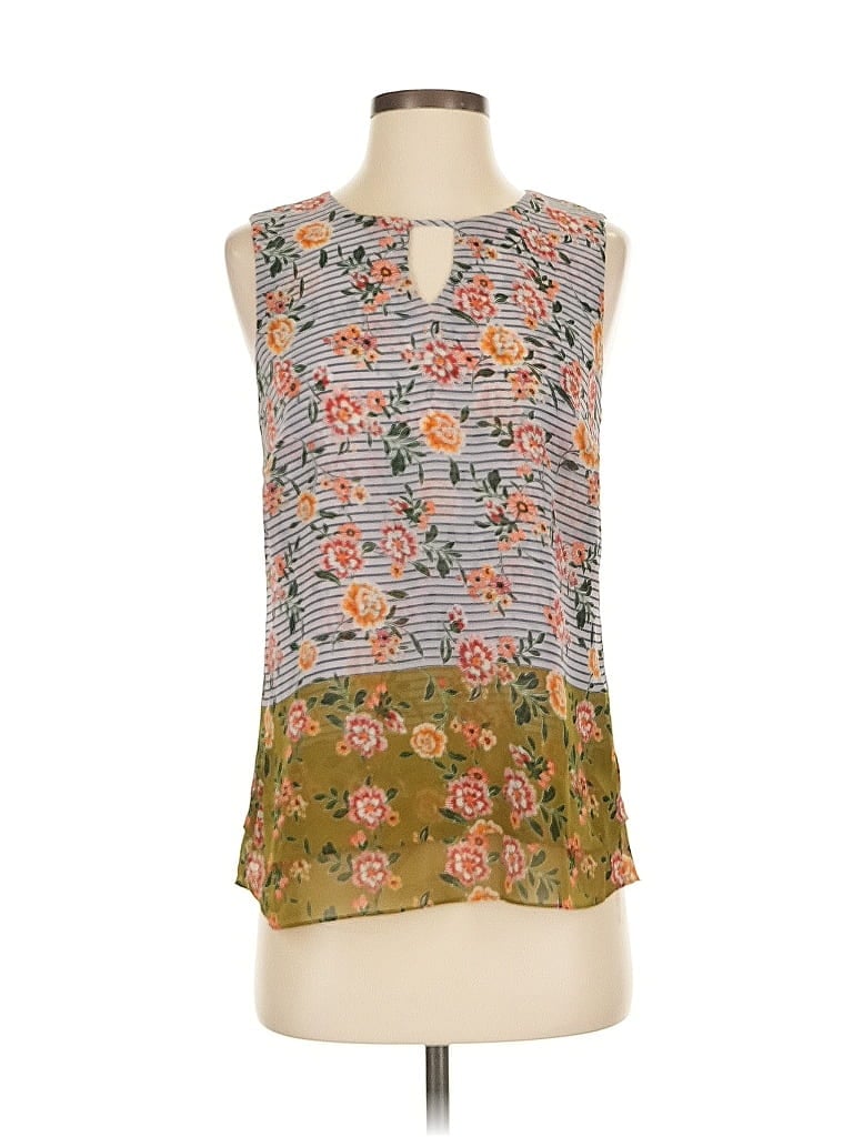 Pre-owned Cabi Tank Top Brown Strapless Neckline Tops