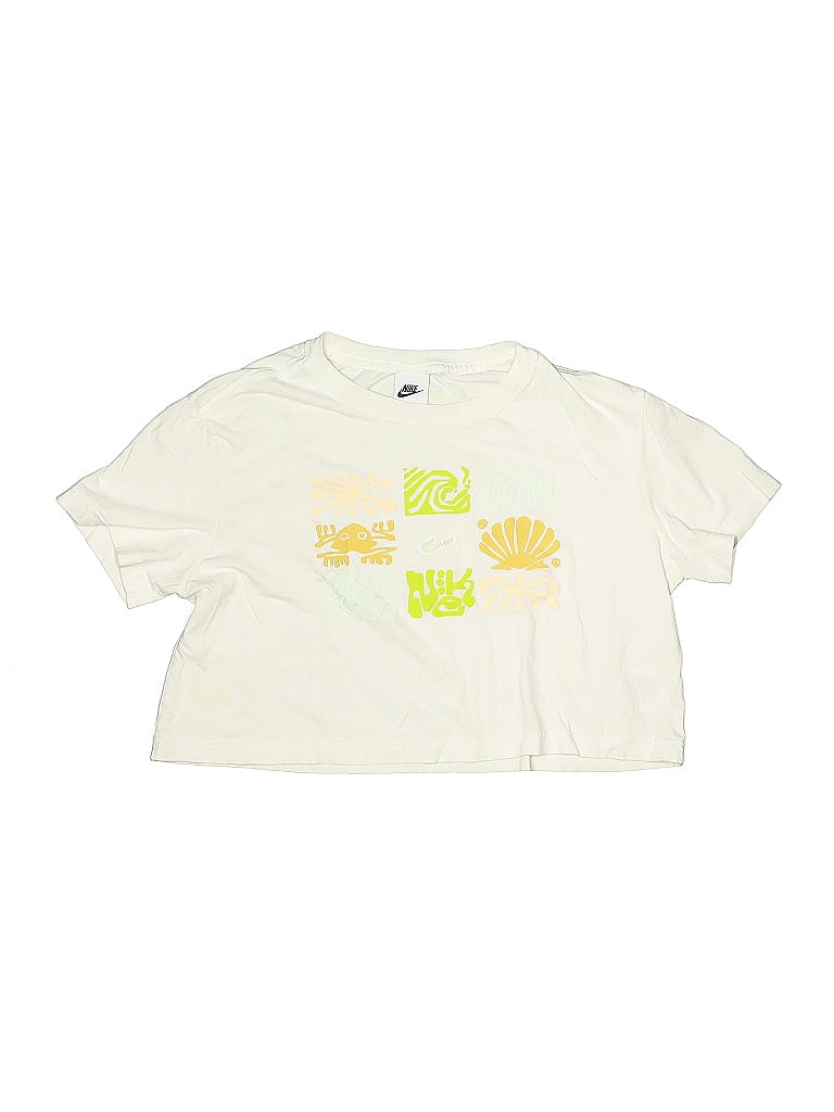 Click to view more detailed imagery on our partner's website Pre-owned Nike Kids' Short Sleeve T-shirt In White