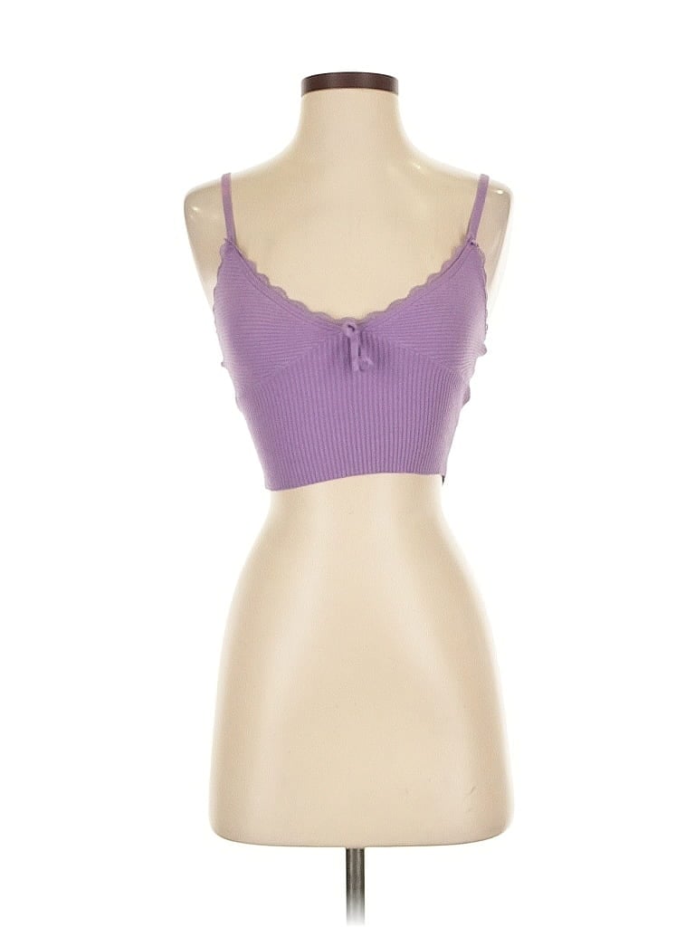 Click to view more detailed imagery on our partner's website Pre-owned Full Tilt Tube Top Purple Sweetheart Neckline Tops