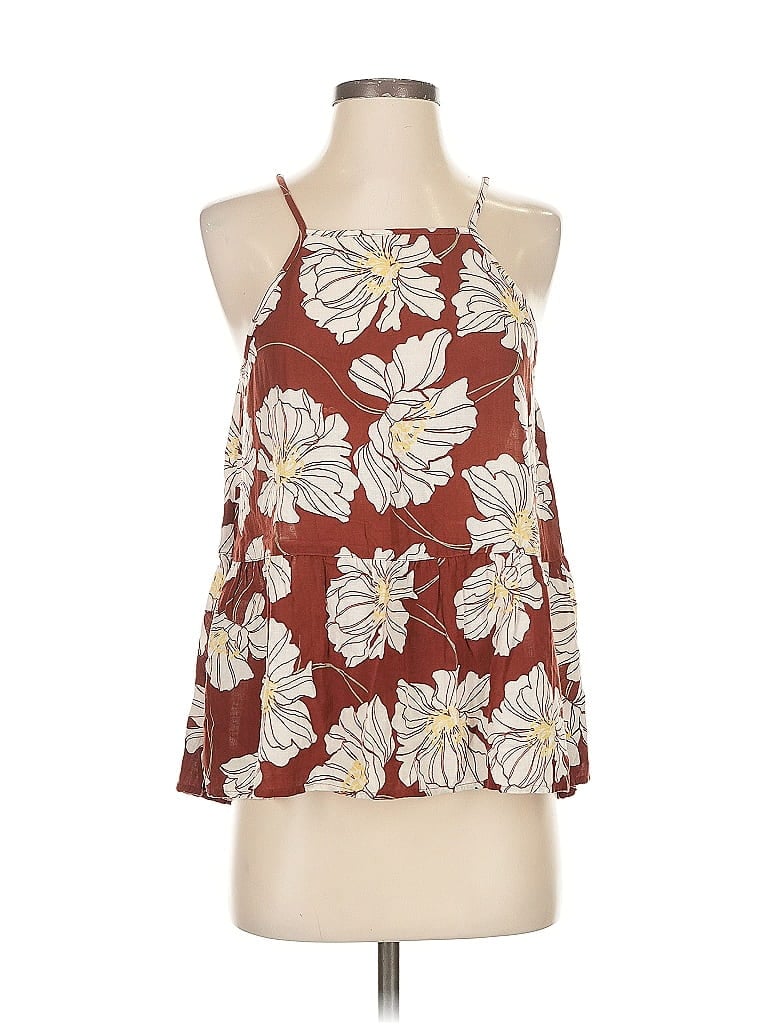Pre-owned Gap Sleeveless Blouse In Burgundy