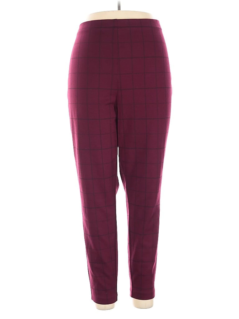 Pre-owned Croft & Barrow Casual Pants In Burgundy