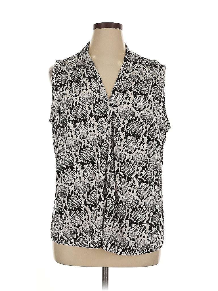 Pre-owned Calvin Klein Sleeveless Blouse In Silver