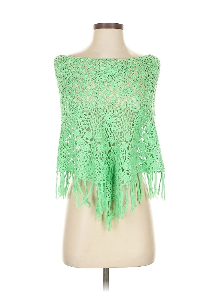 Pre-owned White + Warren Poncho In Green