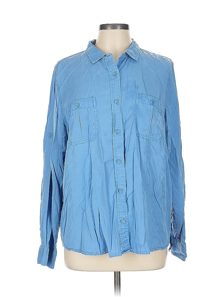 Pre-owned Laurie Felt Long Sleeve Button Down Shirt In Blue
